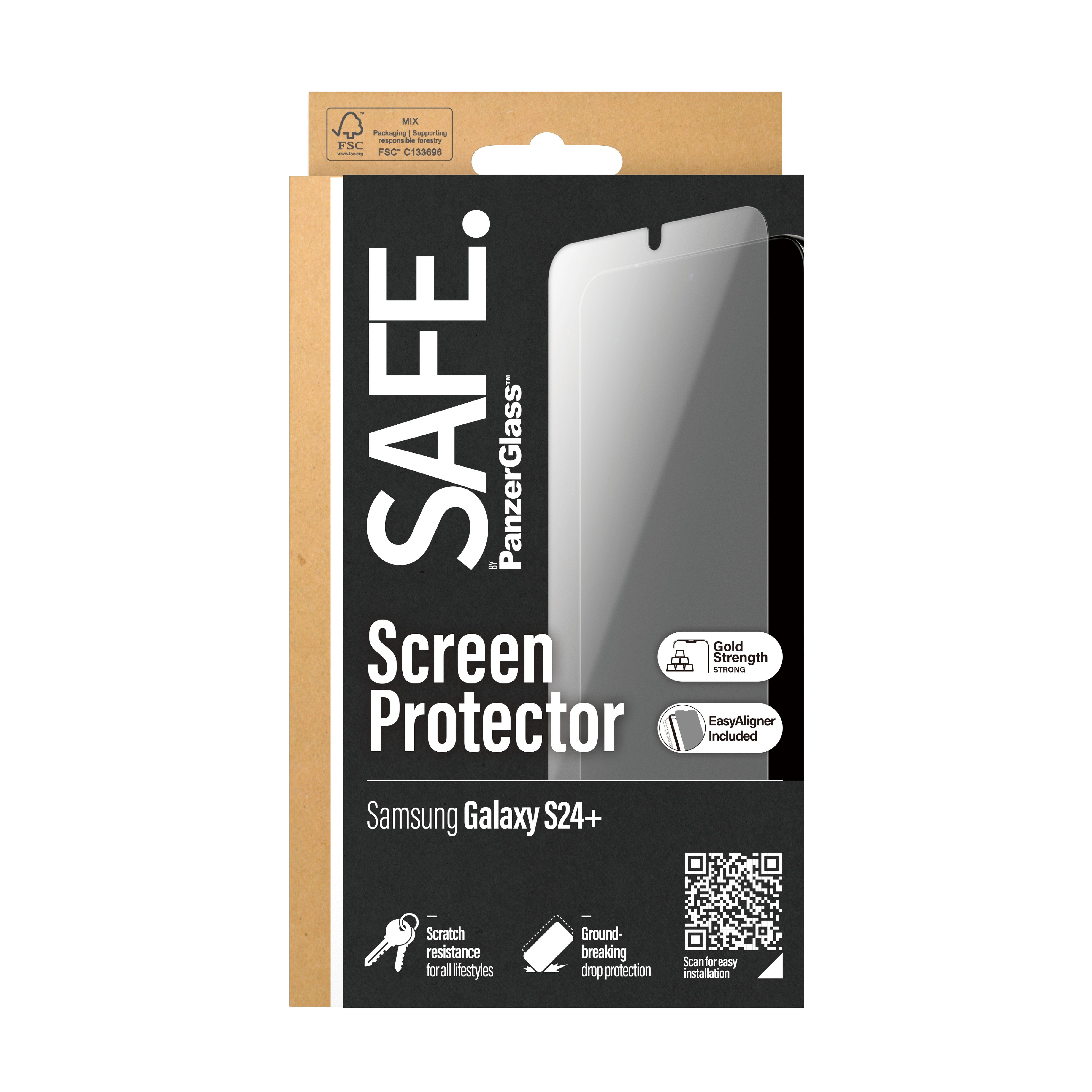 EAN 5711724956676 - PanzerGlass SAFE. by ® Screen Protector Samsung Galaxy S24+ | Ultra-Wide Fit w. EasyAligner Protector de imagen 3