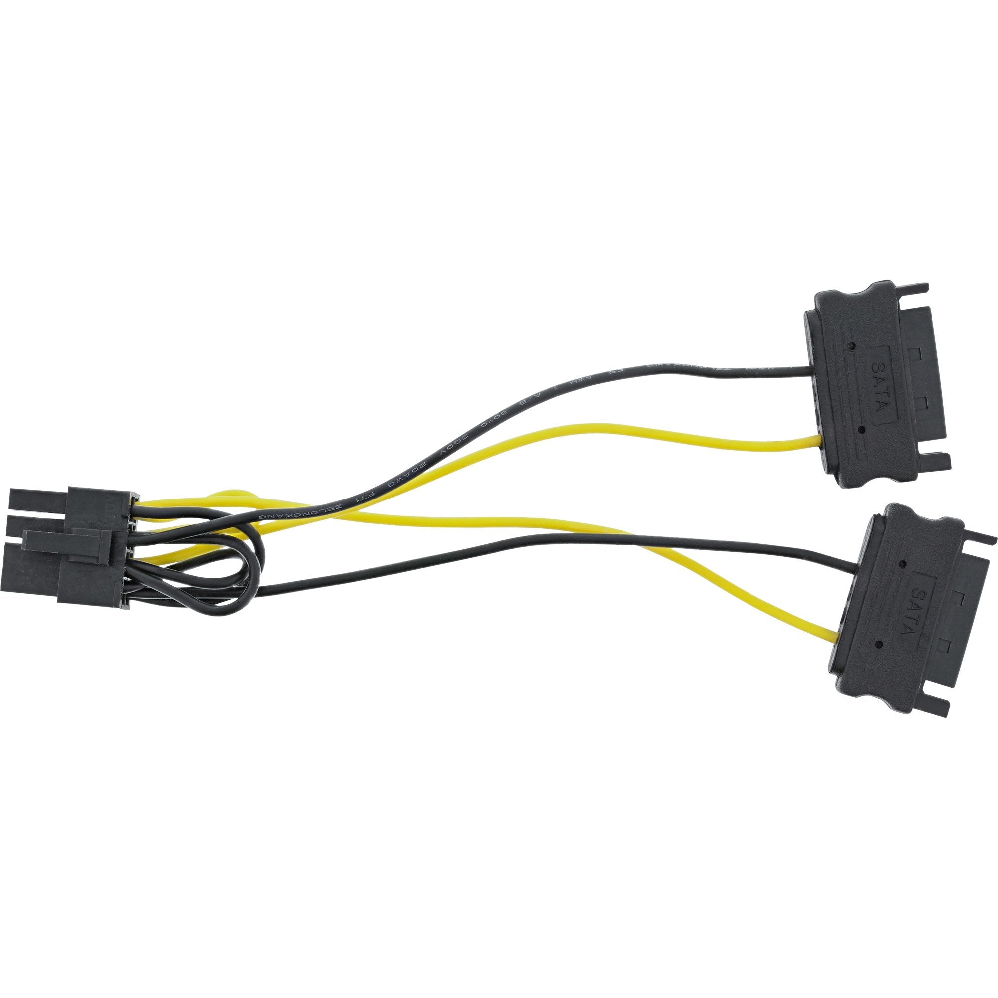 Adaptador De Alimentación Inline, 2 Conectores Sata A Conector Pci-Express De 8 Pines, 0,15 M