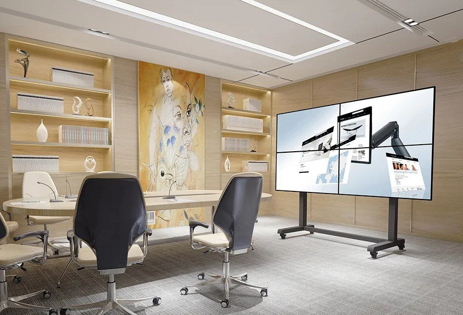 Mobile Videowall Floor Wheel Base For 32-65" Screen Black