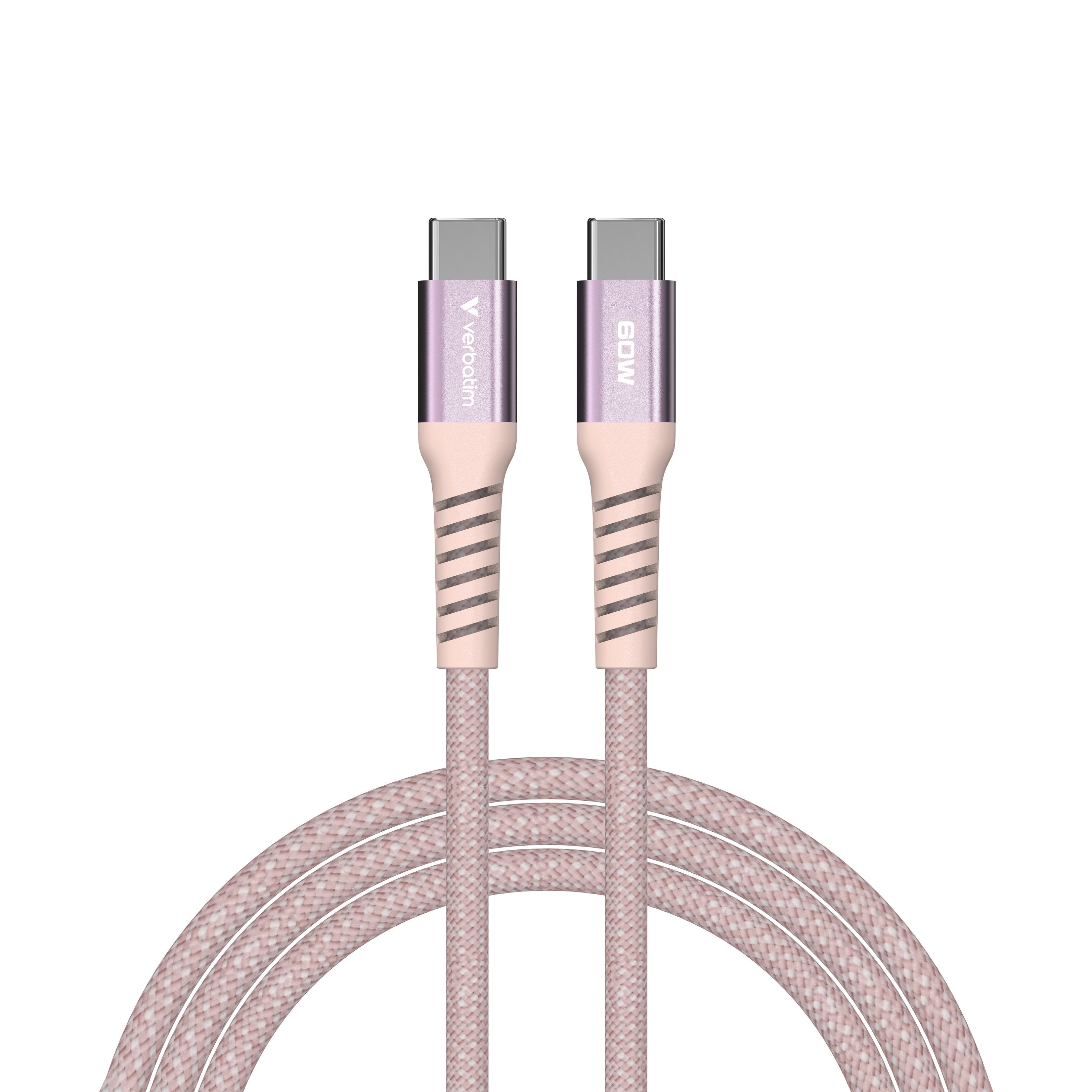 Verbatim Sync&Charge 60w 120cm Usb-C/Usb-C Magnetic Pink 31853