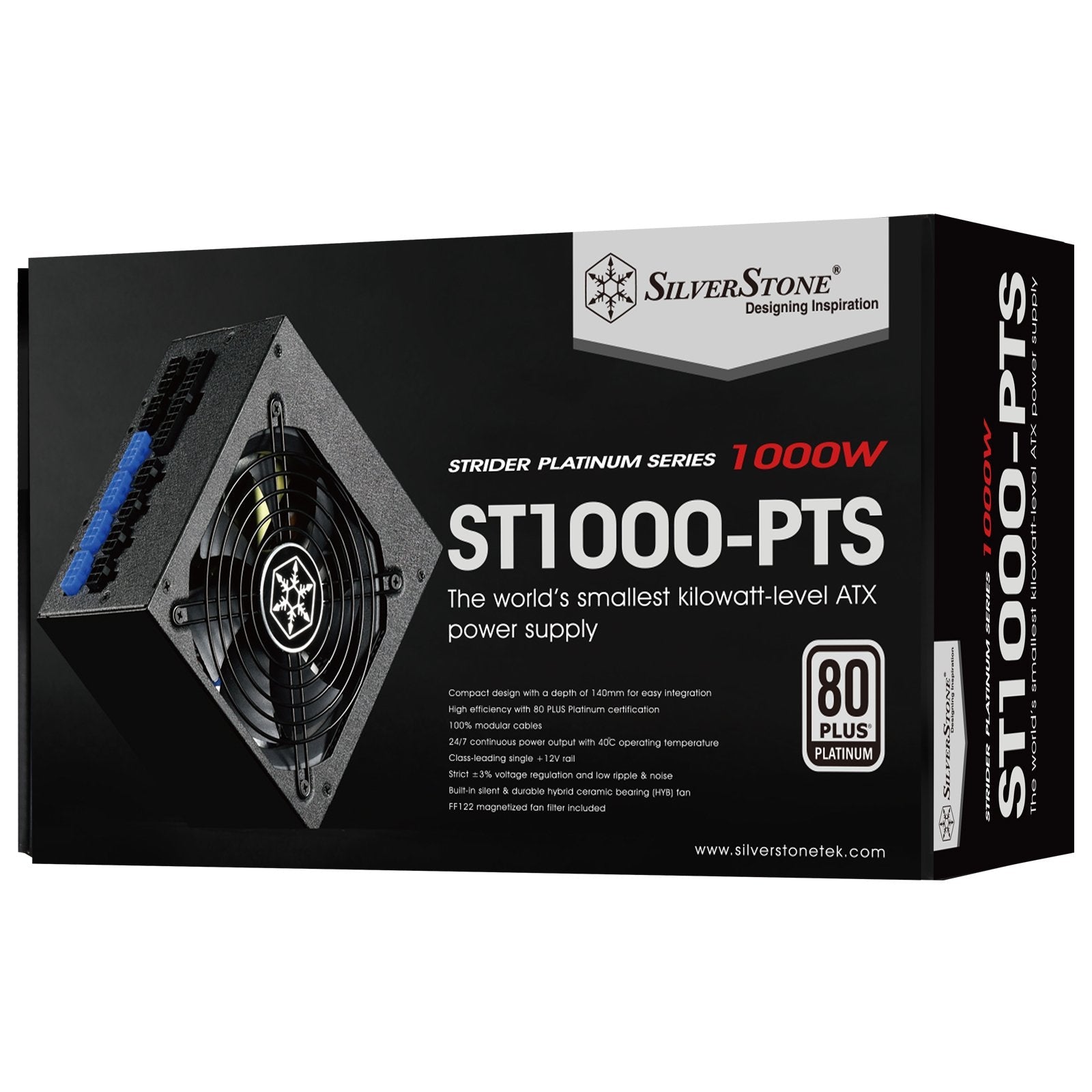 EAN 4710007226575 - Silverstone SST-ST1000-PTS unidad de fuente de alimentación 1000 W 20-pin ATX ATX Negro imagen 6