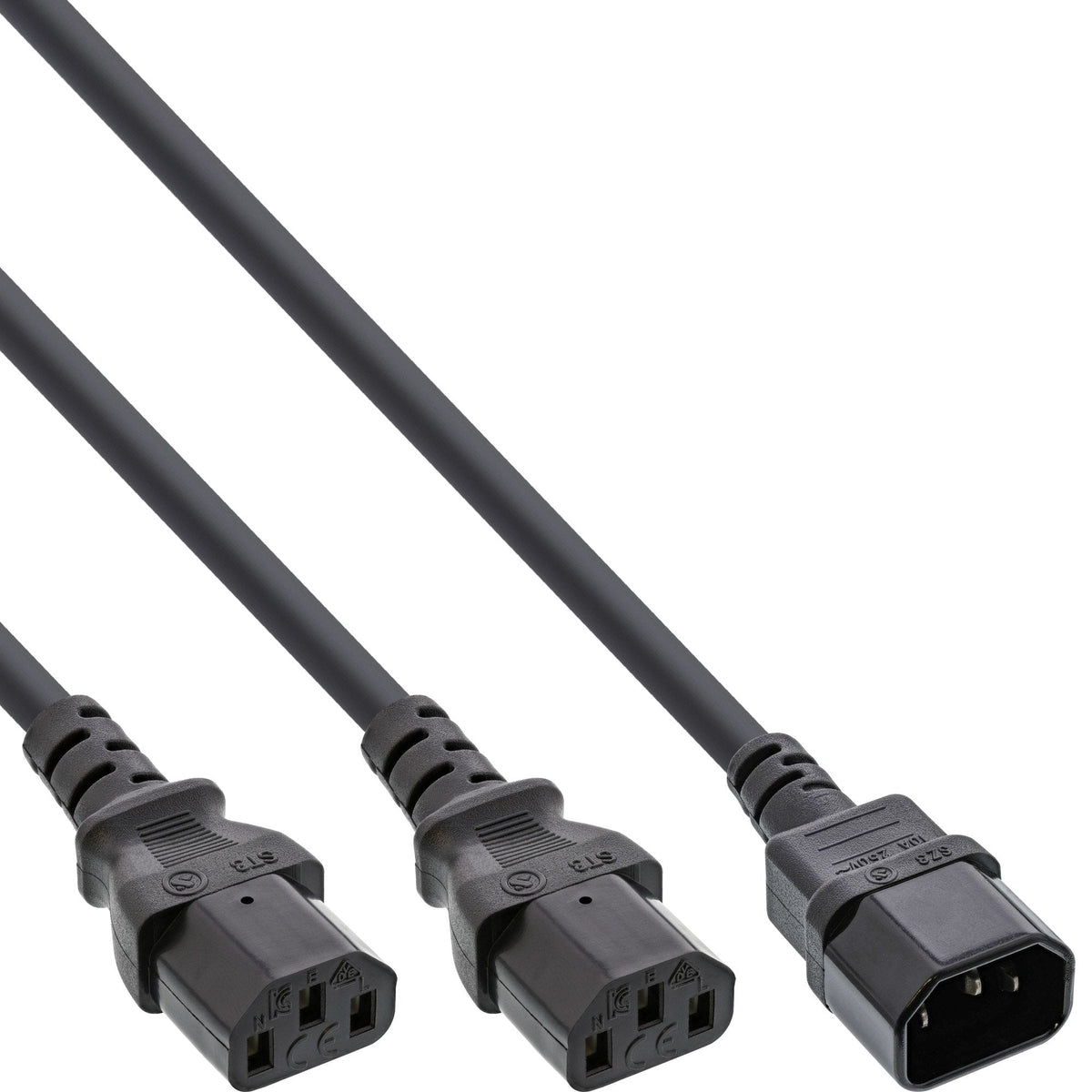 Inline Cable Alimentacion Tipo F 1x Iec-C14 A 2x Iec-C13 3m