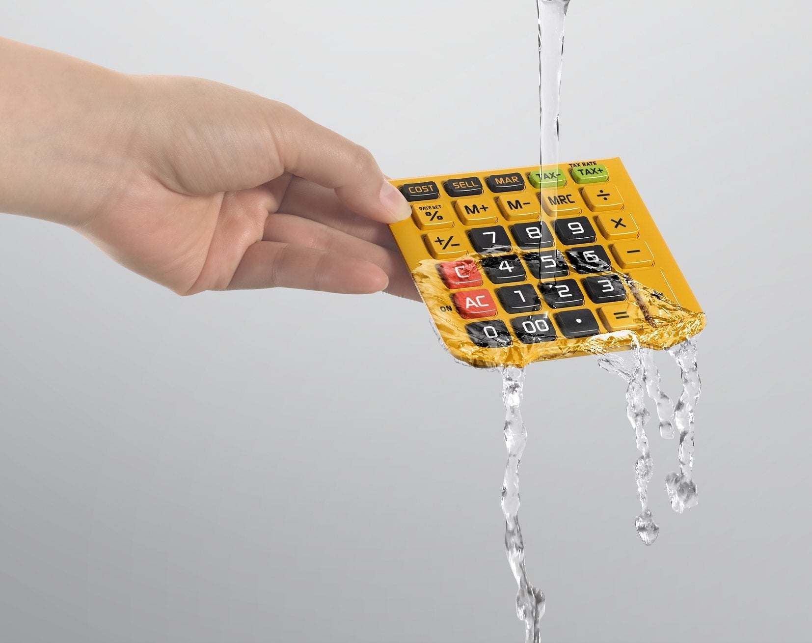 Casio Calculadora De Sobremesa Amarillo Y Negro 12 Dígitos Resistente Al Agua Y Al Polvo Wm-320mt