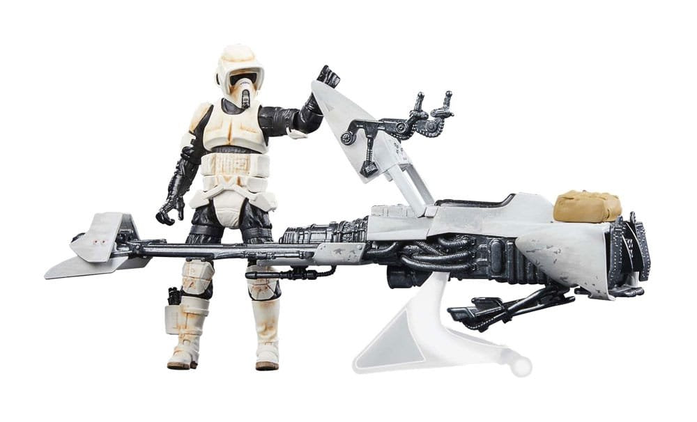 Figura Speeder Bike Scout Trooper & Grogu The Mandalorian Star Wars 9cm