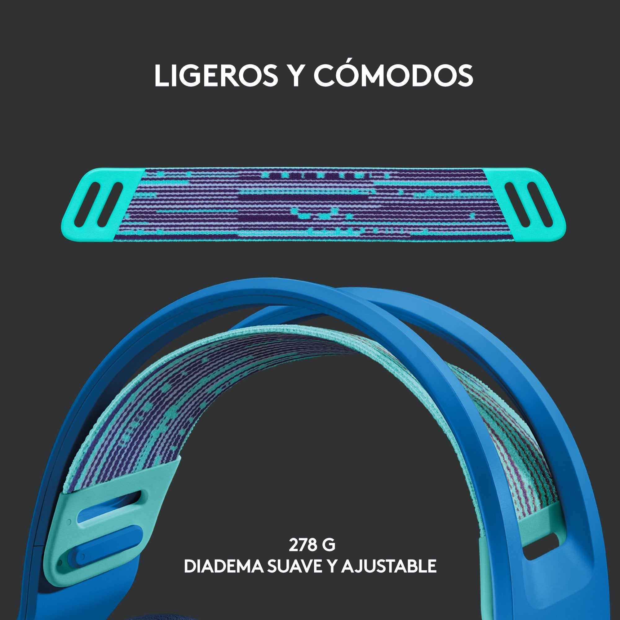 Logitech G733 Auriculares Gaming Inalambricos Dts 7.1 Con Microfono - Tecnologia Lightspeed - Iluminacion Rgb - Autonomia Hasta 29h - Microfono Extraible - Almohadillas Acolchadas - Controles En Auricular - Color Azul