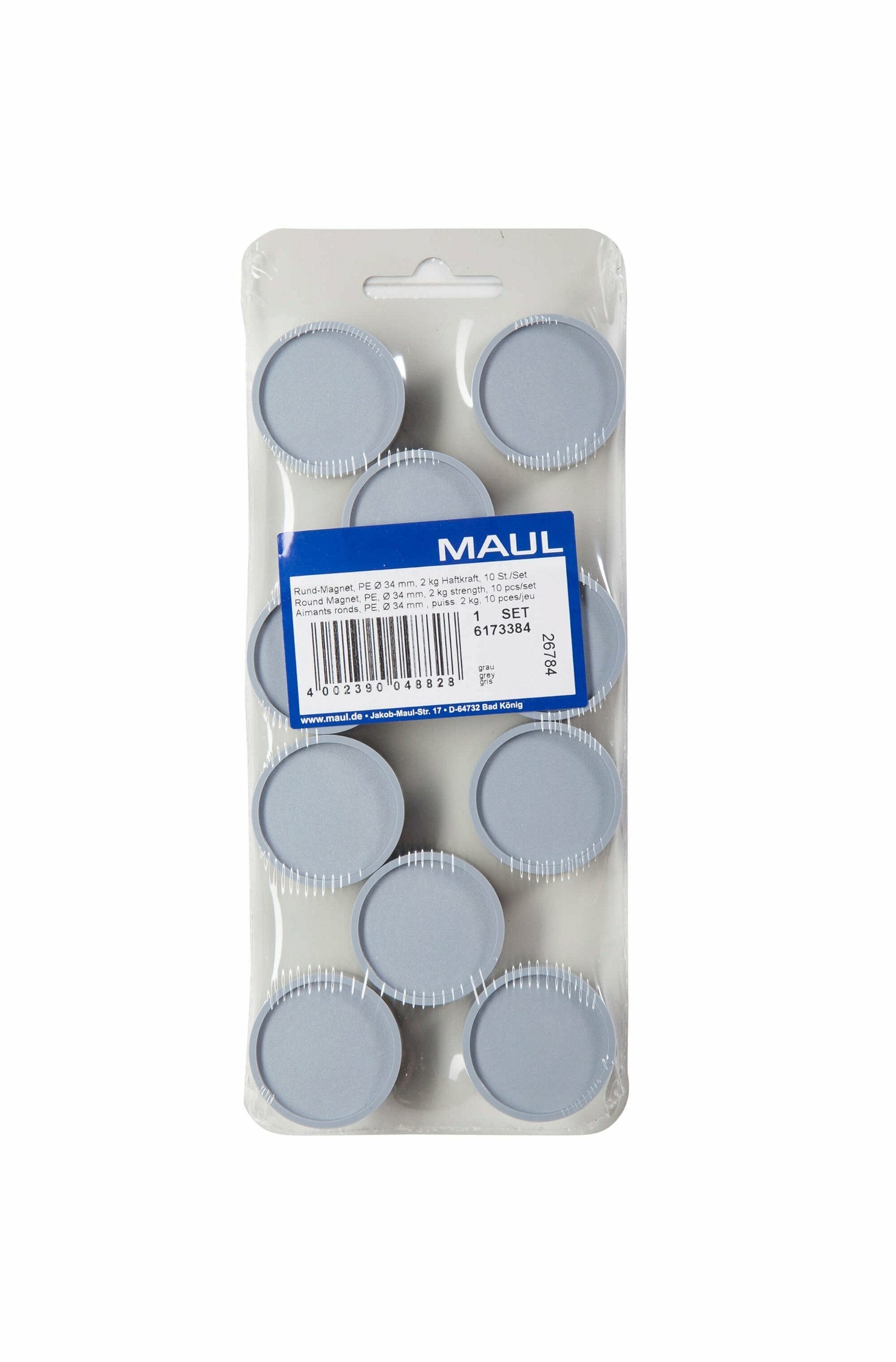 Maul Indumriemagnet Rund 29mm 10 Mück Gris