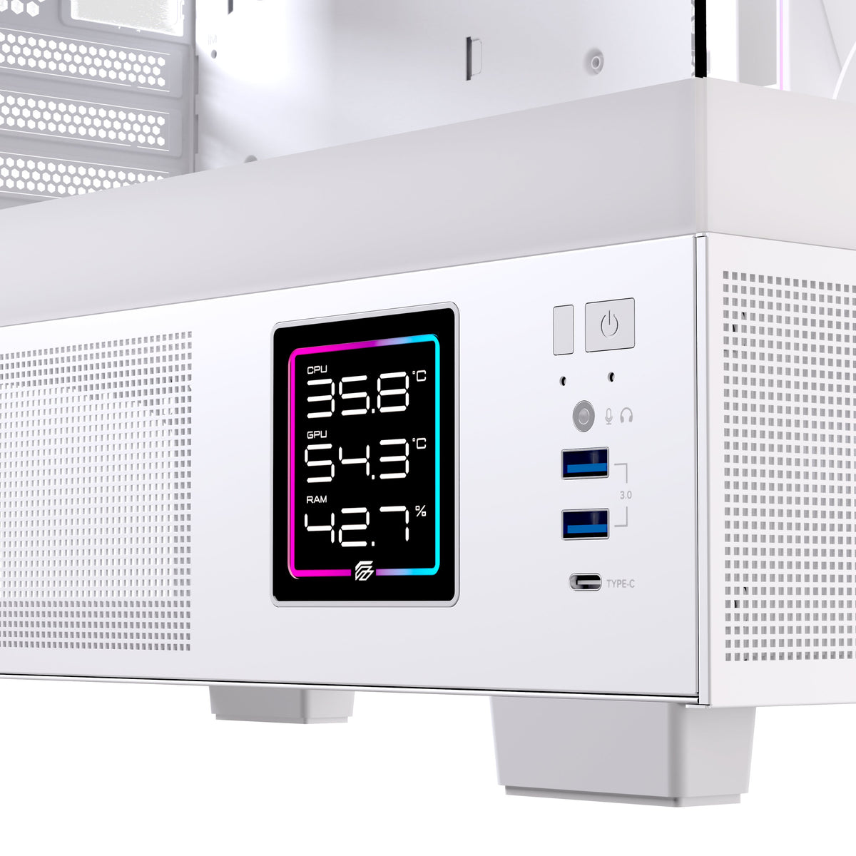 EAN 6977277360073 - Einarex EXCS-SM-51DR-W carcasa de ordenador Micro Torre Blanco imagen 6
