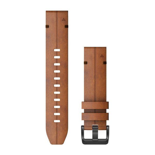 Garmin Ersatzarmband Quickfit 22mm Leder Braun Schiefergrau