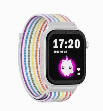 Smartwatch Savefamily White Casing + Fabric Unicorn Strap Sf-Sw+B.Ctvm