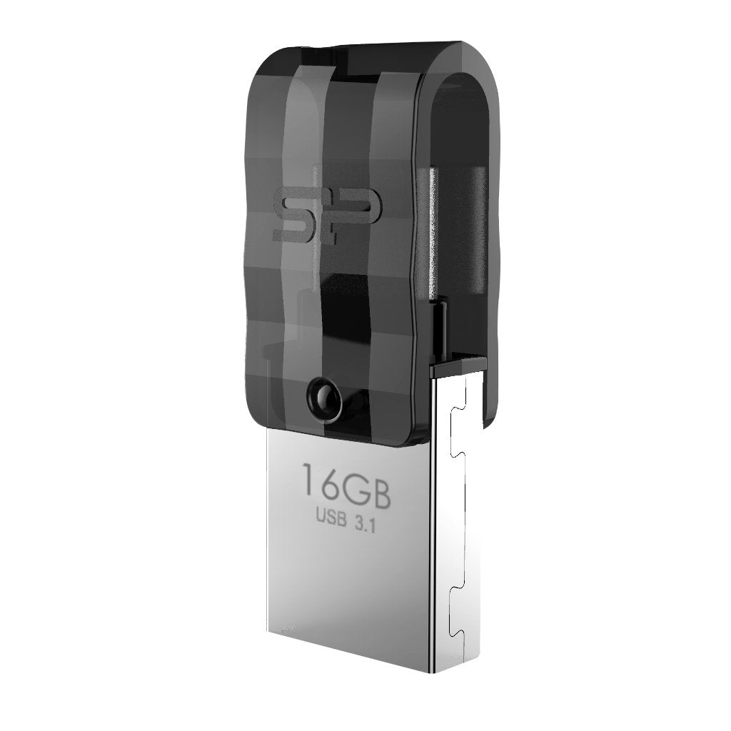 Pendrive 16gb Silicon Power Usb3.1 + Type C C31 Negro