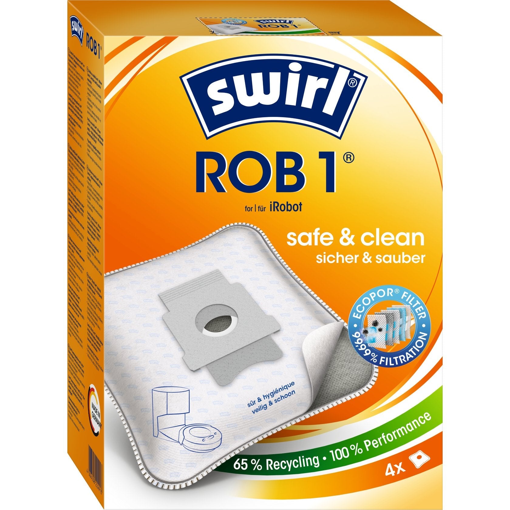 Melitta Staubsaugerbeutel Rob 1 Ecopor (Irobot) 224913