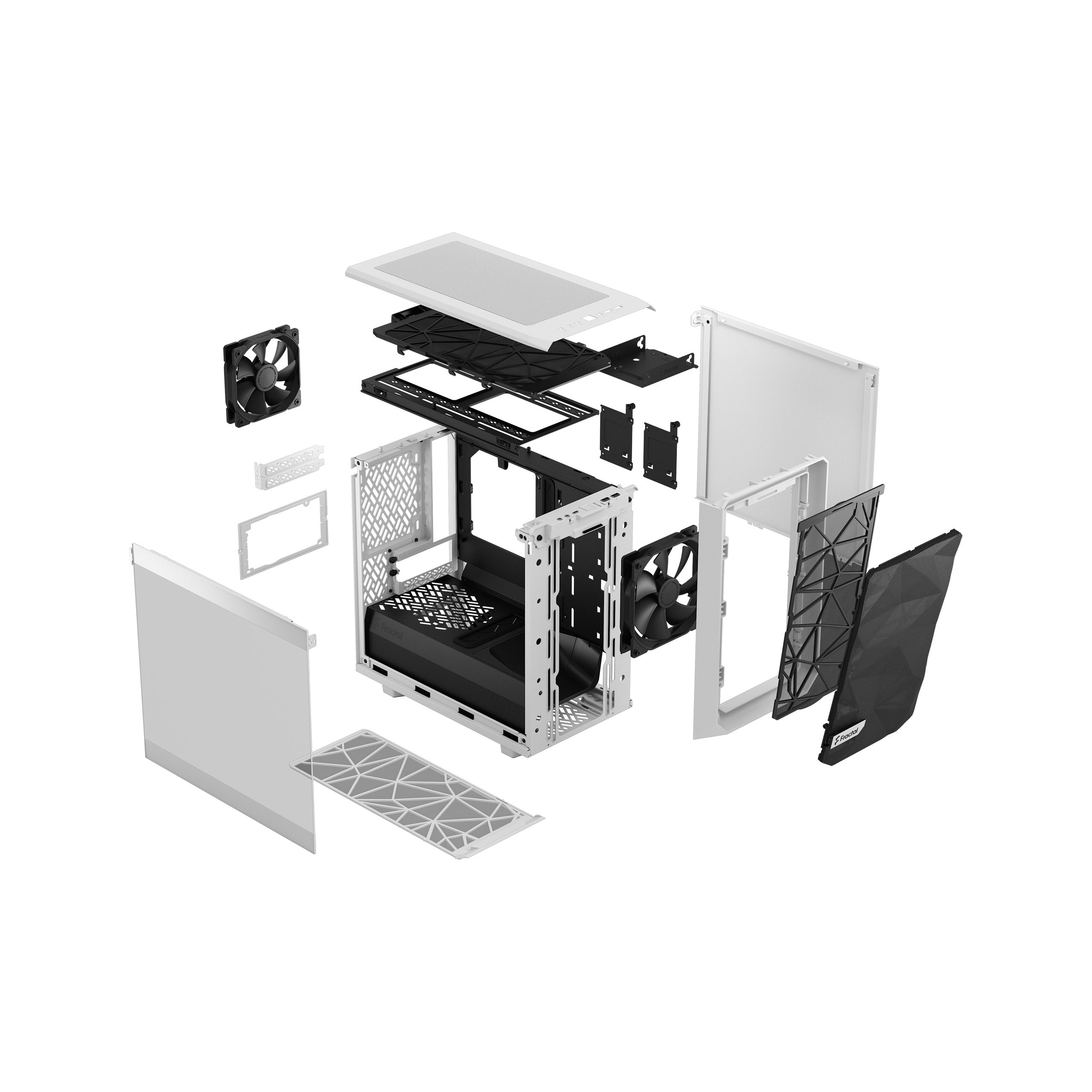 Caja Pc Fractal Design Meshify 2 Nano Blanca Tg Clear Tint Fd-C-Mes2n-02