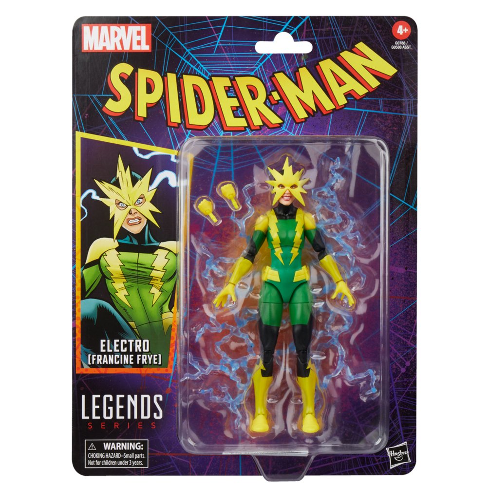 Figura Hasbro Marvel Legends Series Spider Man Electro (Francine Frye)