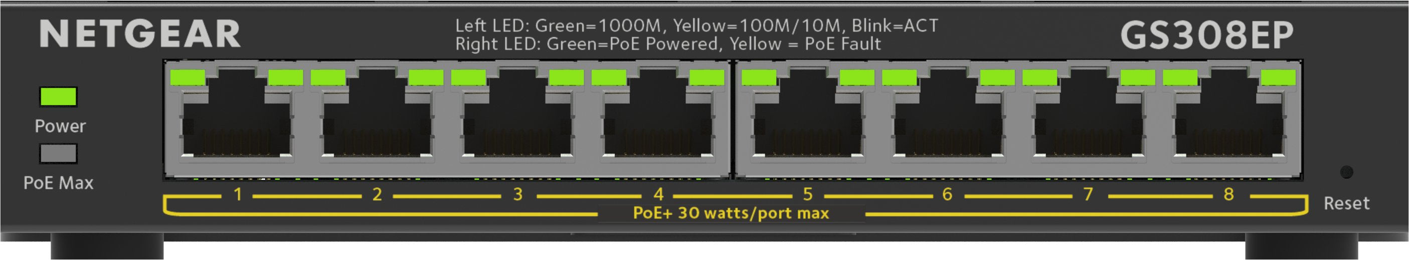 Switch Netgear 8x Ge Gs308ep-100pes