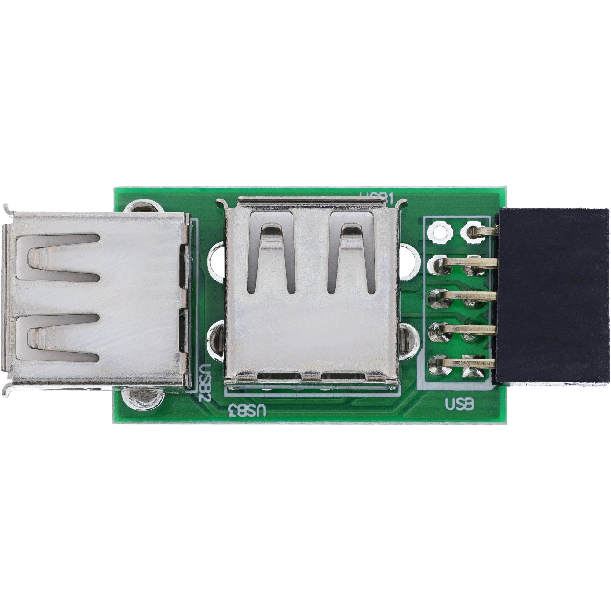 Adaptador Inline Usb 2.0 Interno 2x Usb A Hembra A Cabezal De Placa Base