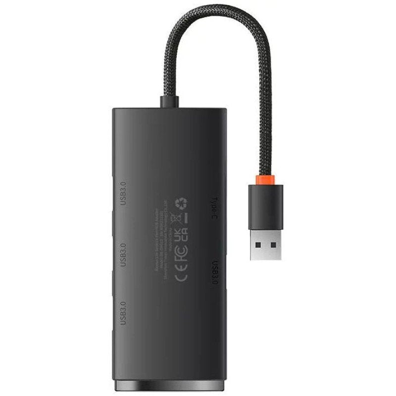 Hub 4w1 Baseus Lite Series Usb Do 4x Usb 3.0 25cm (Czarny)
