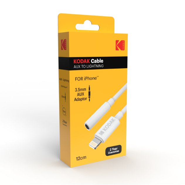 Kodak Cable Aux A Lightning 11cm Caja Blanco