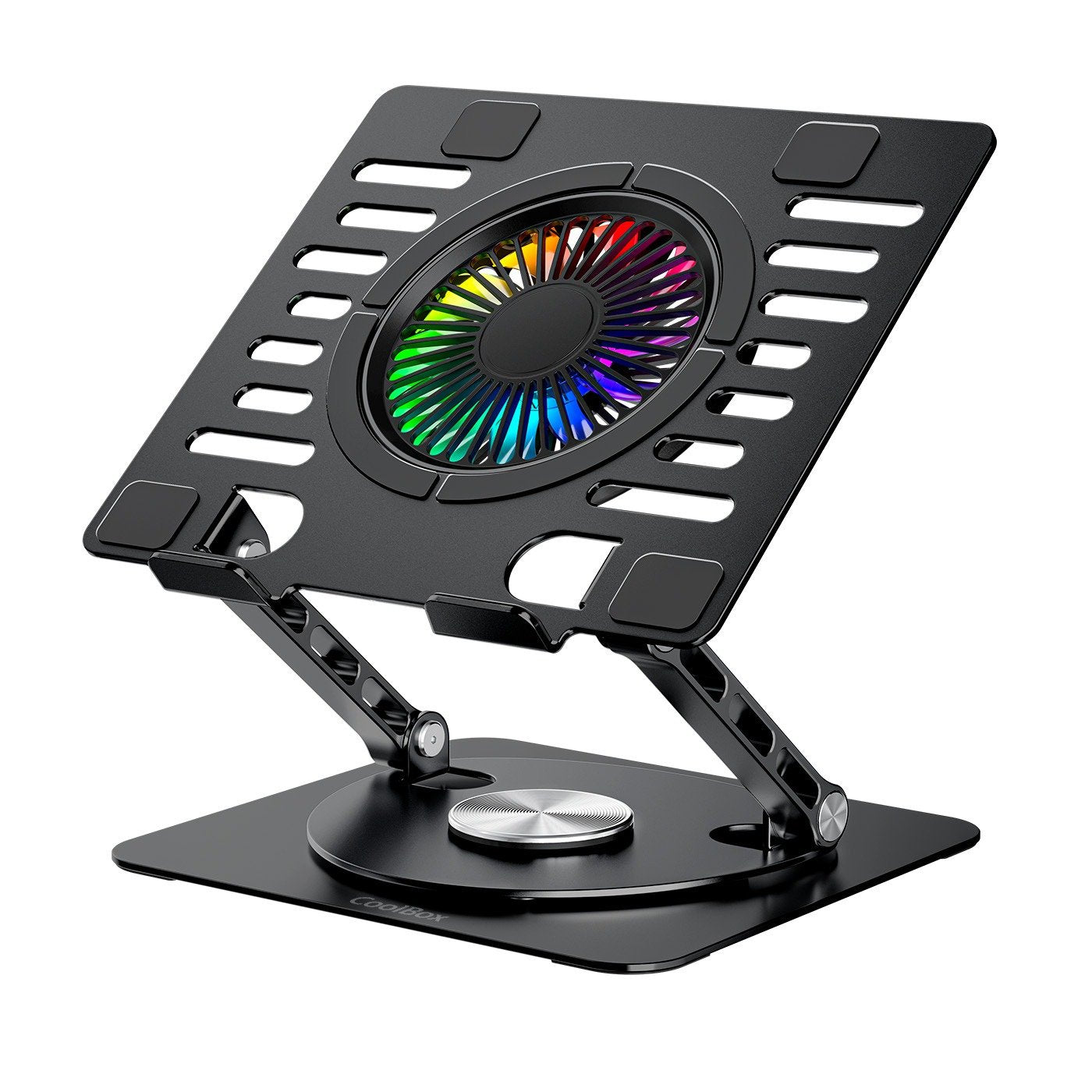 Coolbox Base Refrigeradora Coolair 1vrgb Aluminio Portatil 17.3" Negra