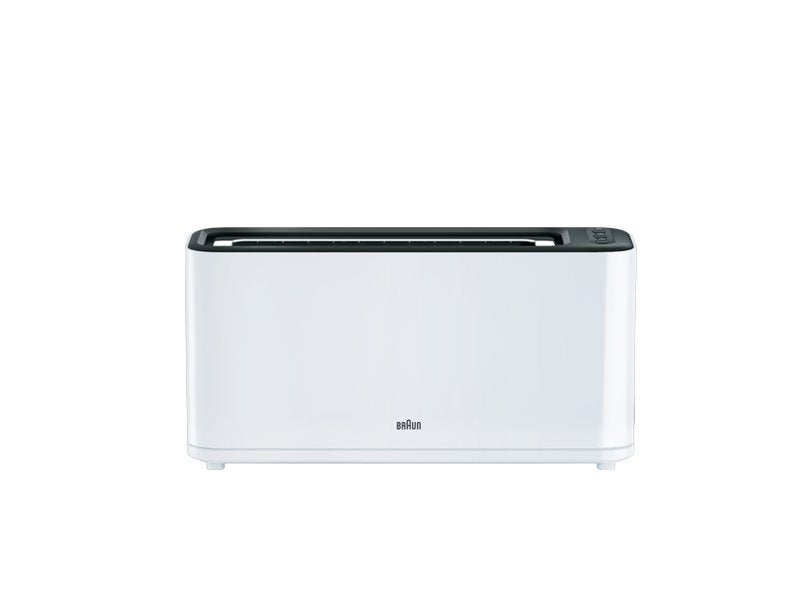 Tostador De Pan Braun Purease Ht 3100 1000w 1 Ranura Extra Ancha Función Descongelado / Recalentamiento Blanco