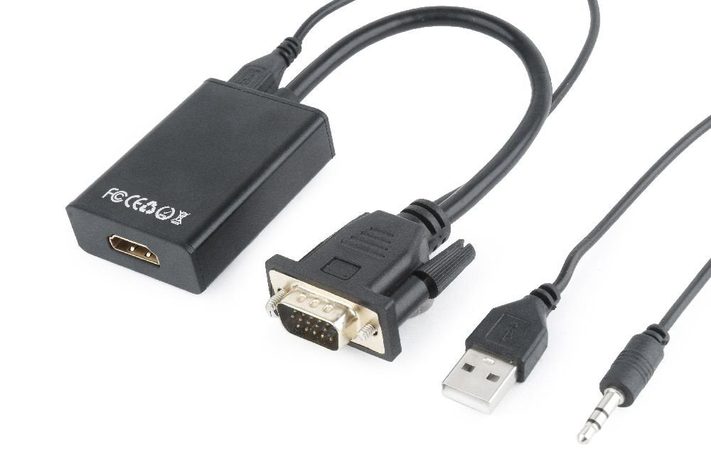 EAN 8716309098762 - Gembird A-VGA-HDMI-01 adaptador de cable de vídeo 0,15 m HDMI tipo A (Estándar) VGA (D-Sub) Negro imagen 3