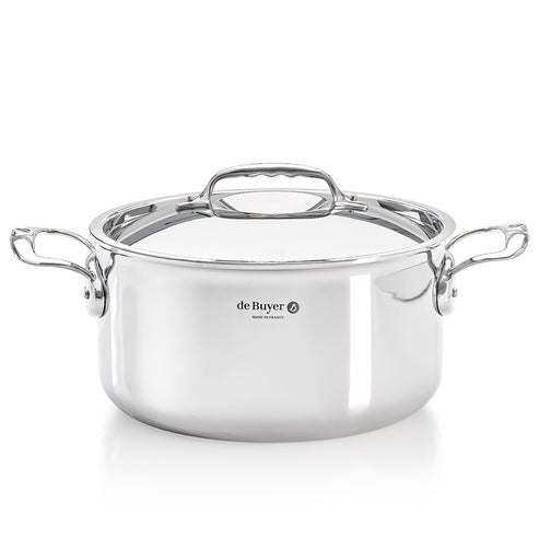 De Buyer Affinity Saucepot Acero Inoxidable Con Tapa 28 Cm Olla