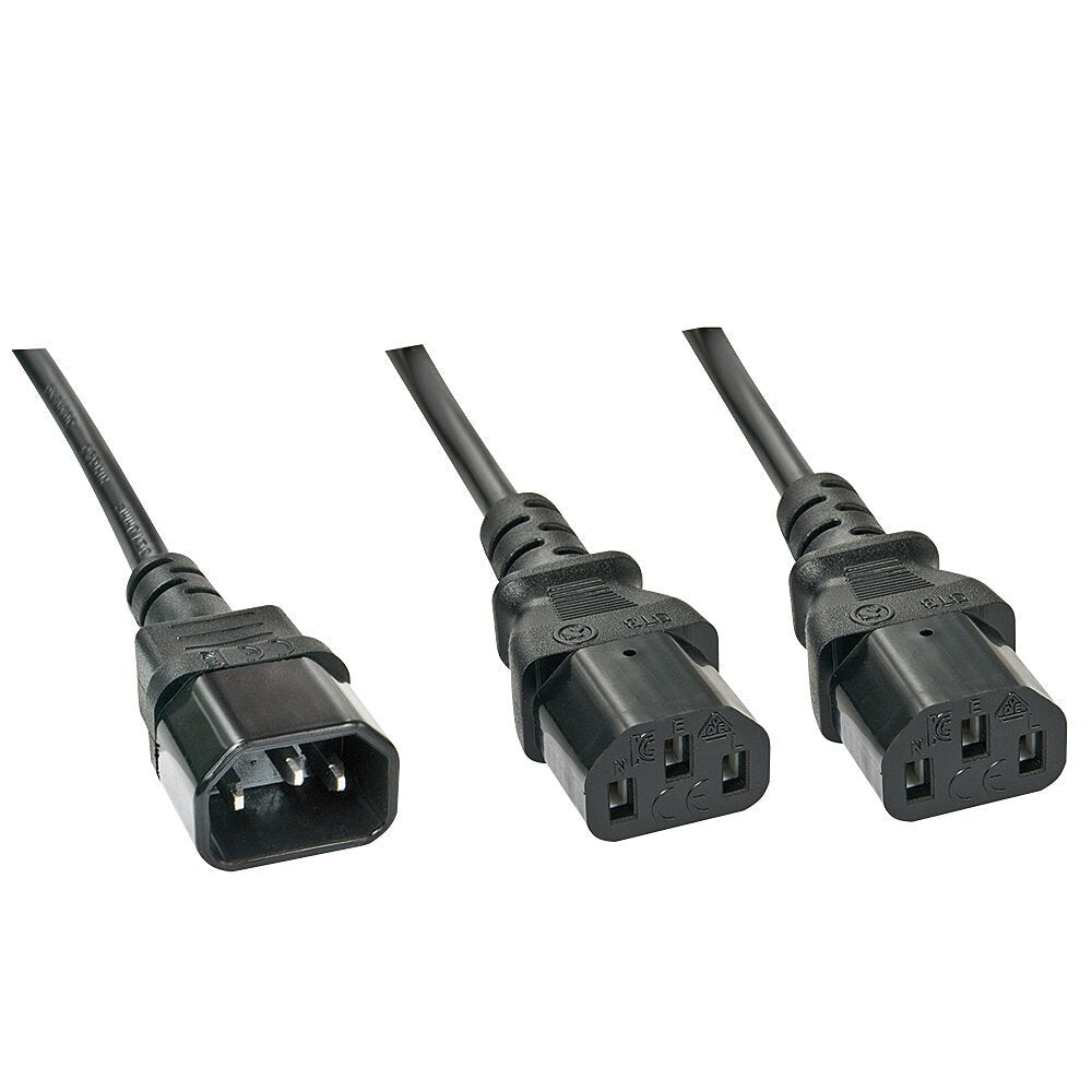 Lindy Iec-Cable De Alimentación C14 An 2x Iec C13 1m