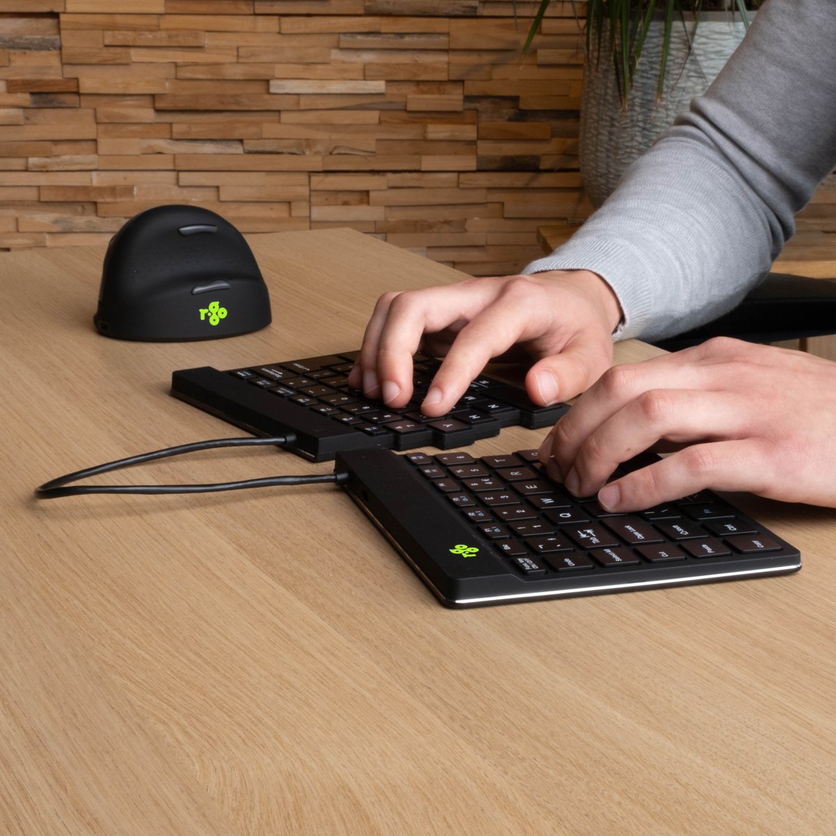 R-Go Split Break Keyboard, Qwerty (Pt), Bluetooth, Black
