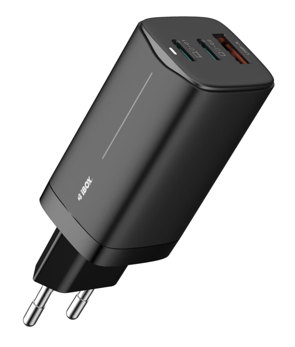 EAN 5903968680619 - iBox ILUC65B cargador de dispositivo móvil Universal Negro Corriente alterna Carga rápida Interior imagen 1