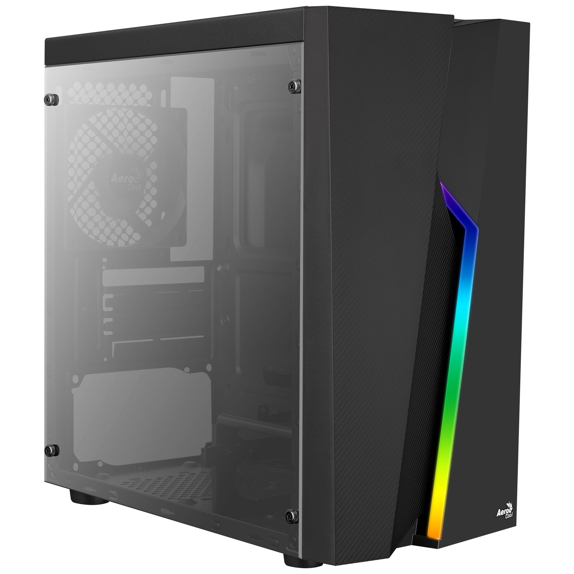 Caja Pc Aerocool Minitorre Bolt Mini Usb 3.0 / Usb 2.0 Audio/Microfono Soporta Gpu Hasta 158mm Lateral Transparente Micro/Mini Itx