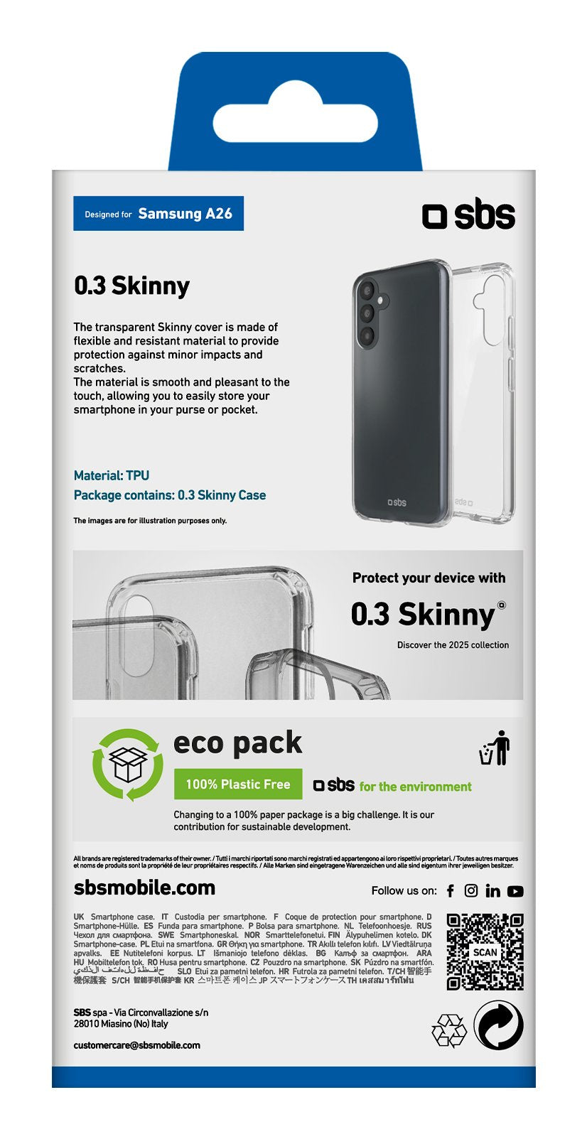 Sbs Skinny Cover Galaxy A26 Transparent