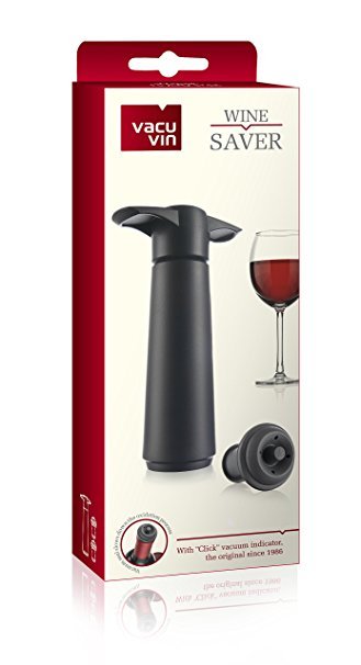 Vacu Vin Weinpumpe Negro Con 2 Stopfen