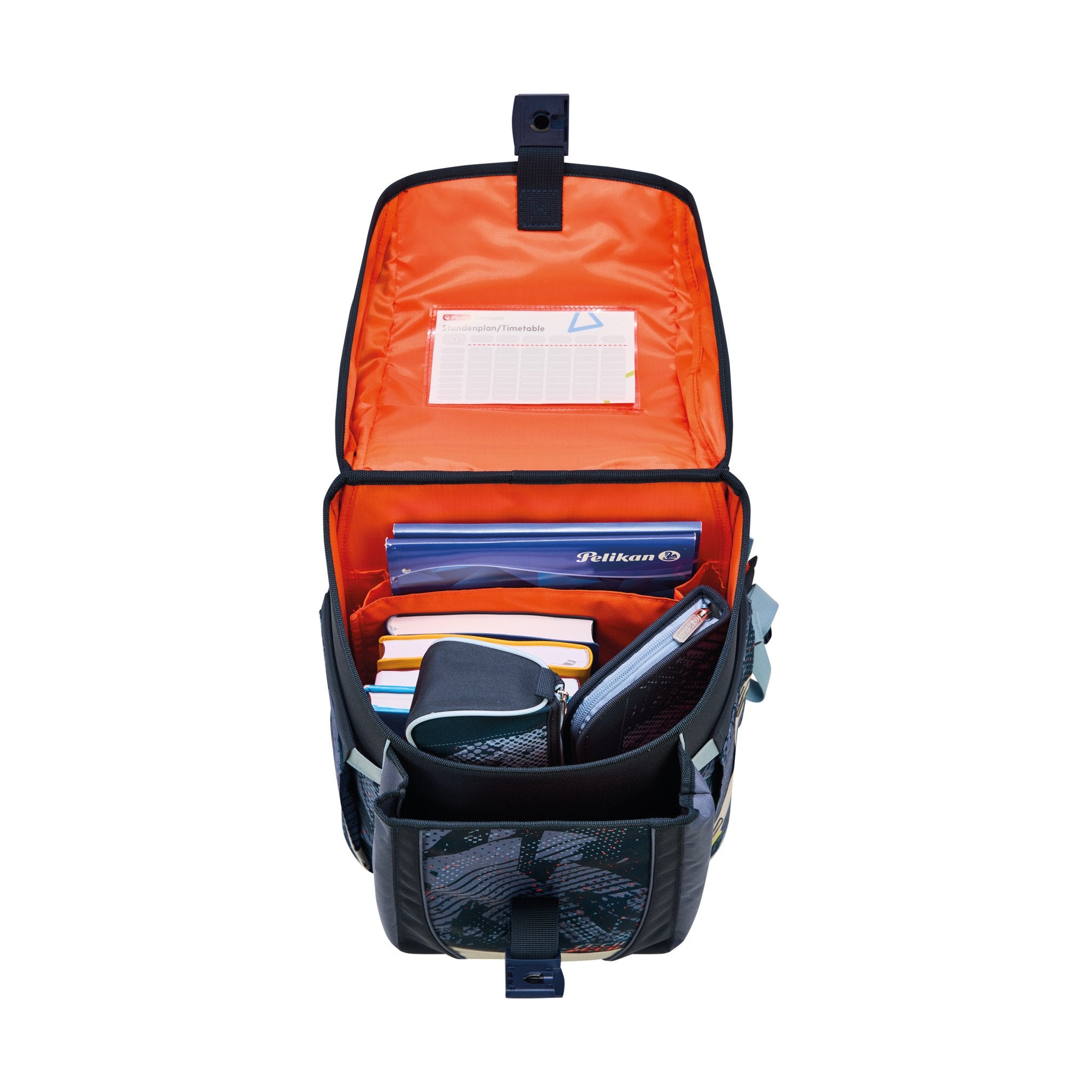 EAN 4008110396347 - Herlitz FiloActive XL Plus TechMech juego de mochila escolar Niño Poliéster Azul, Naranja imagen 7