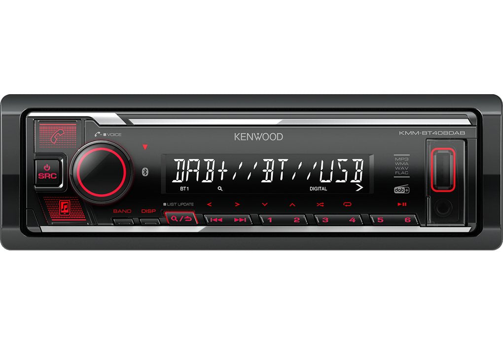 Kenwood Electronics Kmm-Bt408dab Receptor Multimedia Para Coche Negro 88 W Bluetooth