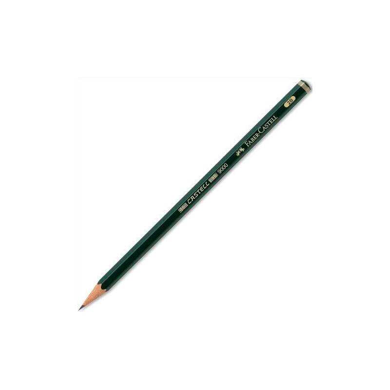 Faber Castell 9000 Lápiz Grafito 2b En Blister De 2
