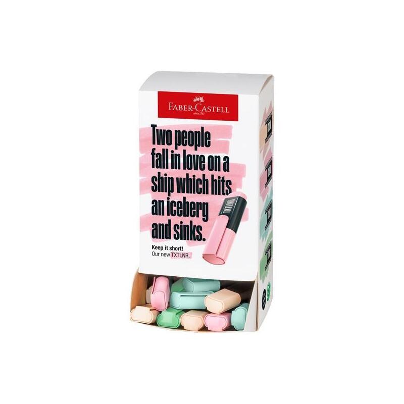 Faber Castell Marcador Textliner Surtido Pastel Expositor Cartón 60 Ud