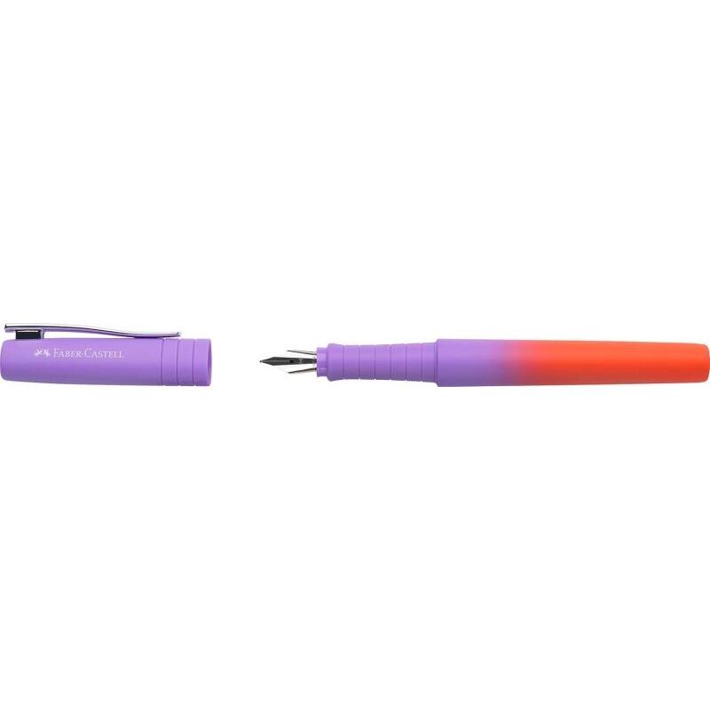 Faber-Castell Poly Ball Flow Edition Punchy Melon Pluma Estilografica - Ancho Del Plumin Medio - Suave Al Tacto - Color