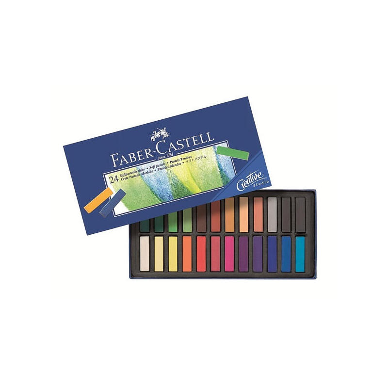 Faber Castell Tizas Pasteles Blandas Mini Estuche 24u C/Surtidos