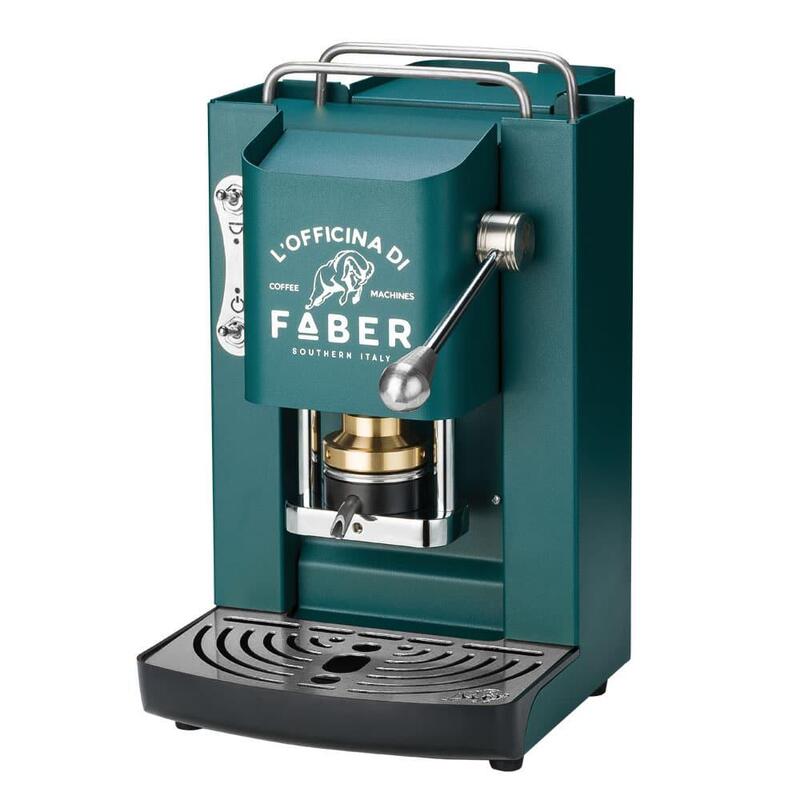 Faber Pro Deluxe Ese Pad Espressomaschine British Verde & Chrom
