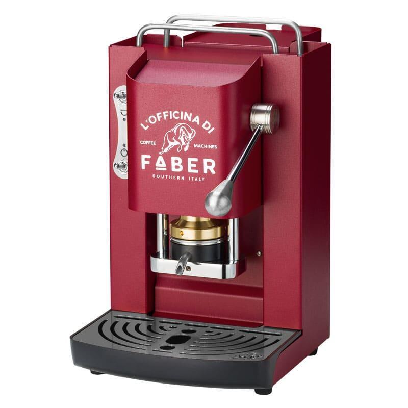 Faber Pro Deluxe Ese Pad Espressomaschine Cherry Rojo & Chrom