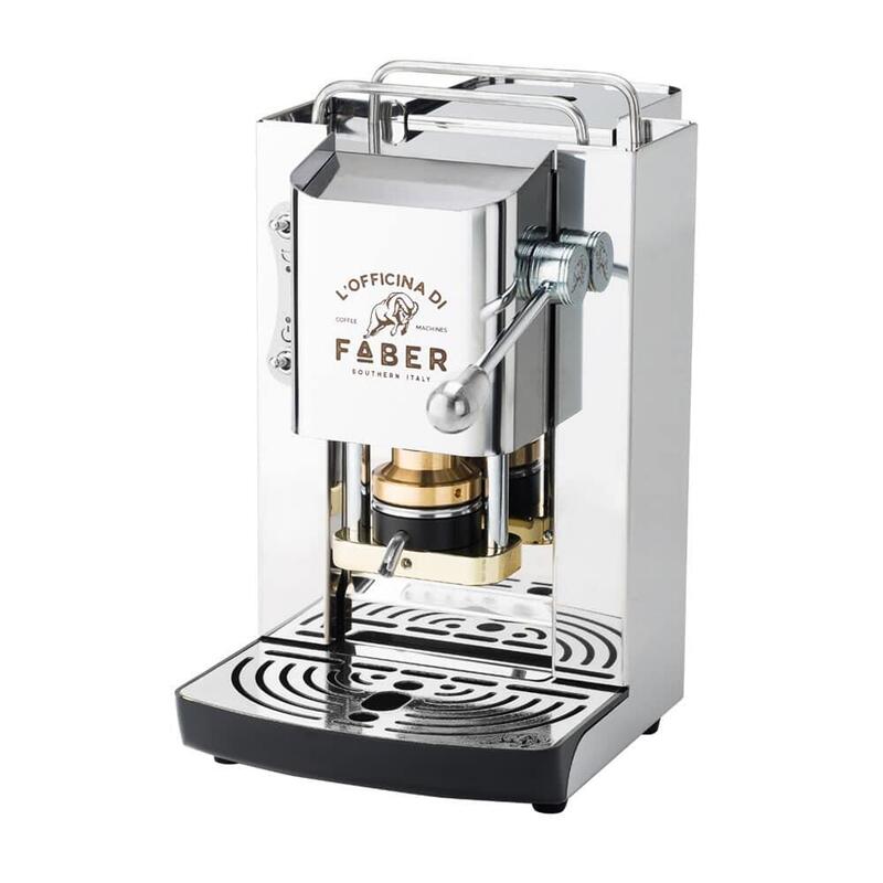 Faber Pro Deluxe Stainless Steel & Chrom Ese Pad Espressomaschine