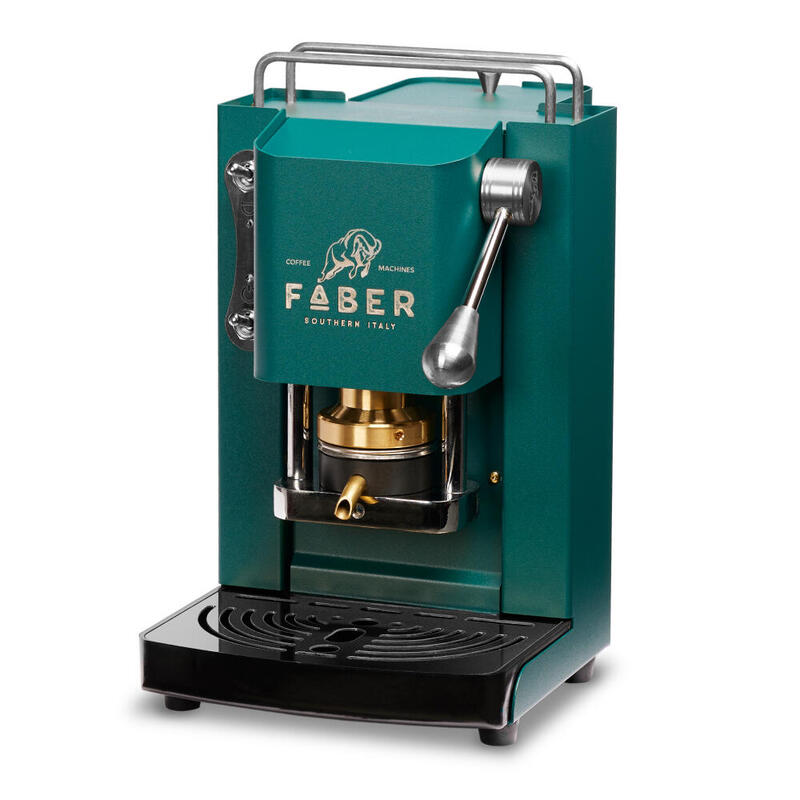 Faber Pro Mini Deluxe Ese Pad Espressomaschine British Verde Chrom