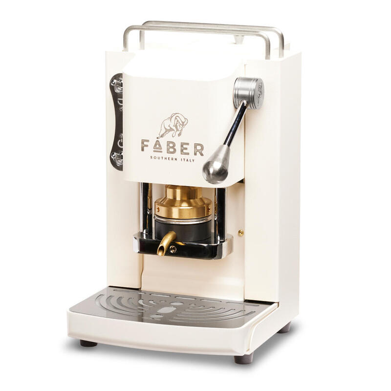 Faber Pro Mini Deluxe Ese Pad Espressomaschine Pure Blanco Chrom