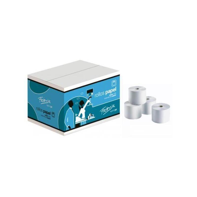 Fabrisa Rollo Autocopiativo - Papel Offset De Alta Blancura Copiativo - 57gr./M2 - 75mmx65mm - Mandril 12mm - 10ud. -