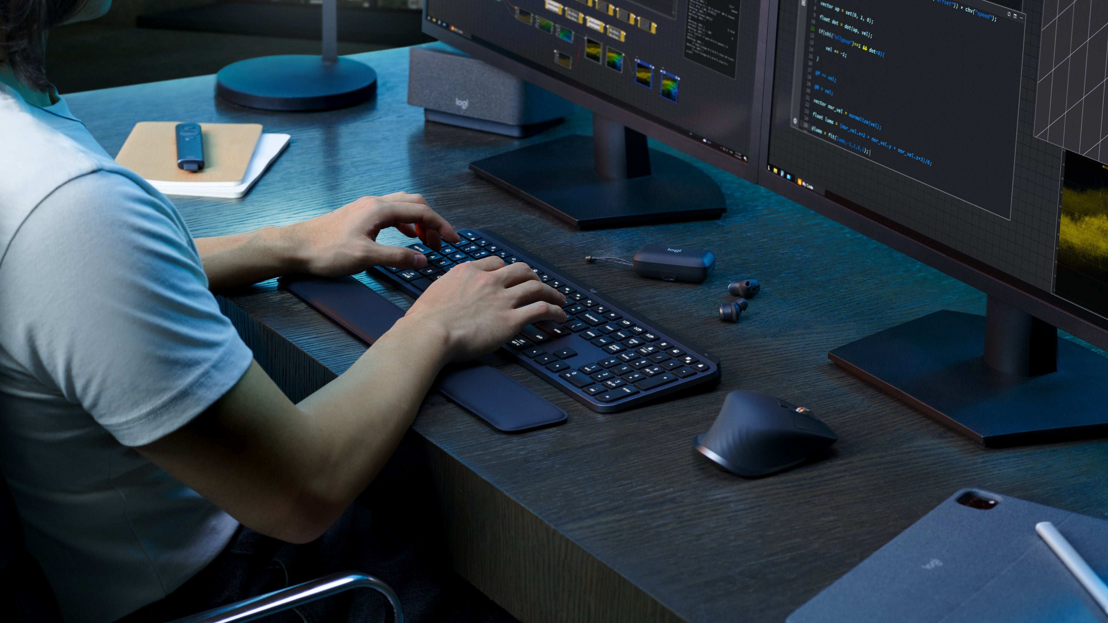 EAN 5099206112452 - Logitech 920-011610 teclado Ratón incluido Oficina RF Wireless + Bluetooth QWERTY Español Grafito imagen 7