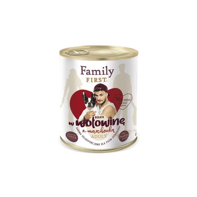 Family First Adult Beef With Carrots - Wet Dog Food - 800 G