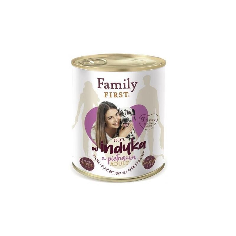 Family First Adult Turkey With Parsley - Wet Dog Food - 800 G