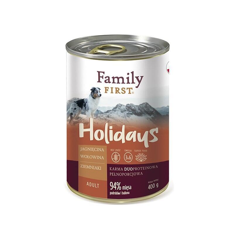 Family First Holidays Adult Lamb Beef Potato - Wet Dog Food 400g