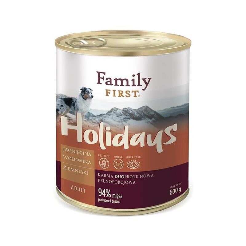 Family First Holidays Adult Lamb Beef Potato - Wet Dog Food - 800 G