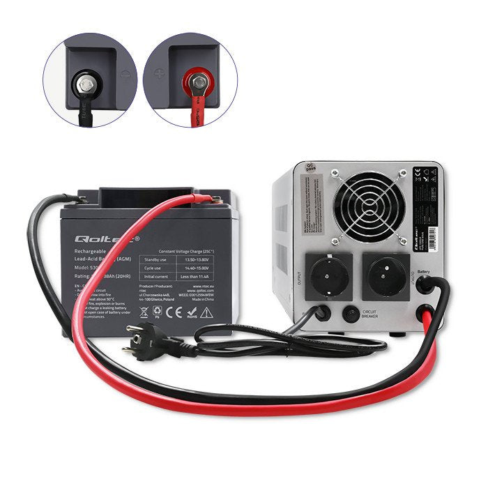 Qoltec Pure Sine Wave Sistema De Alimentación Ininterrumpida (Ups) Línea Interactiva