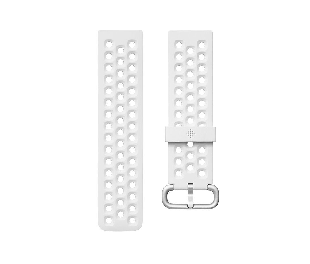 Correa Fitbit Fb171sbwts, Fitbit, Blanco, Aluminio, Elastómero, S, Versa 2, 180 - 220 Mm